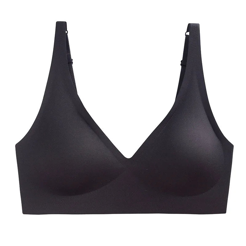 Push-Up Seamless Bras For Women Non-wire Brassiere V-neck Bralette Removable Pads Sports No Trace Underwear Sexy Lingerie S-3XL