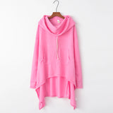 Fashion Trends New European and N Pure Color Long Hoodie
