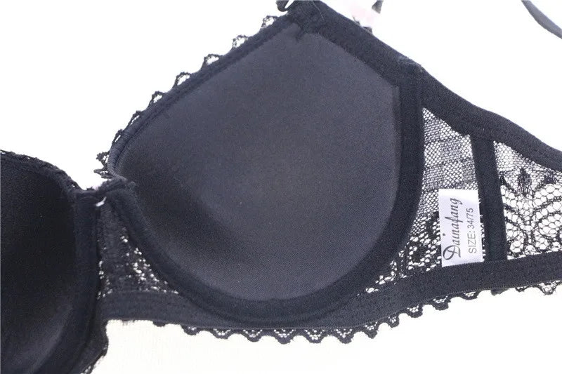 DaiNaFang Push Up Women Bras Set For Big Boops Sexy Lace Underwear Panties BCDE Cup Ladies Plus Size French Female Lingerie