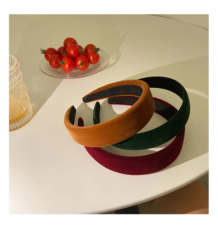 Winter Thick Headbands for Women Velvet Sponge Hairband Girls Wide Hair Bezel  Elasticity Padded Headwear Hair Accessories