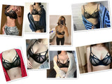 Hot Sale Women Lace Underwear Sexy Hollow Push Up Bra Set Classic Bandage Lingerie Fashion Fluorescent Plus Size C D Brassiere