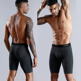 BONITOS Men Boxer Long Leg Boxer Men Underwear Men Underpants Erkek Natural Cotton Sexy Boxer Shorts Top Brand Underwear Soft