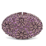Gold Diamond Flower Evening Clutch Purse Oval Shape Rhinestone Crystal Wedding Bridal Clutches Luxury Phone Handbags