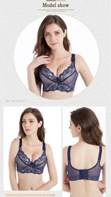 FallSweet Push Up Padded Bras for Women Lace Plus Size Bra Add Two Cup Underwire Brassiere A B C Cup Sexy Female Lingerie