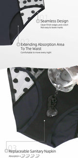 4-Layer Leakproof Menstrual Period Panties Fast Absorbent Underwear Sexy Lace Women Menstrual Briefs Plus Size Lingerie 5XL 6XL