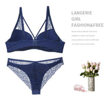 2021 New Sexy Women BCD Cup Bra Sets Lace Thong Hollow Out Underwear Panties Intimante Brief Female Girls Lingerie