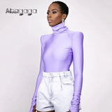 AHAgaga Loungewear Long Sleeve Fitness Rompers Women Jumpsuits Sexy Office Lady Fashion Bodysuits One Piece Female Overalls Tops