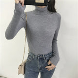 Turtleneck Sweater Womens 2026 Autumn Winter Tops Korean Slim Women Pullover Jumper Knitted Sweater Pull Femme Hiver Truien