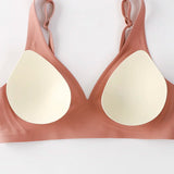 FINETOO Soft Wireless Bra Women Deep V Bras Sexy Bralette Padded Bra S-XL Female Seamless Underwear Comfortable Ladies Lingerie