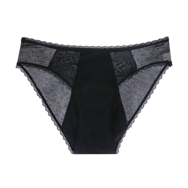 4-Layer Leakproof Menstrual Period Panties Fast Absorbent Underwear Sexy Lace Women Menstrual Briefs Plus Size Lingerie 5XL 6XL