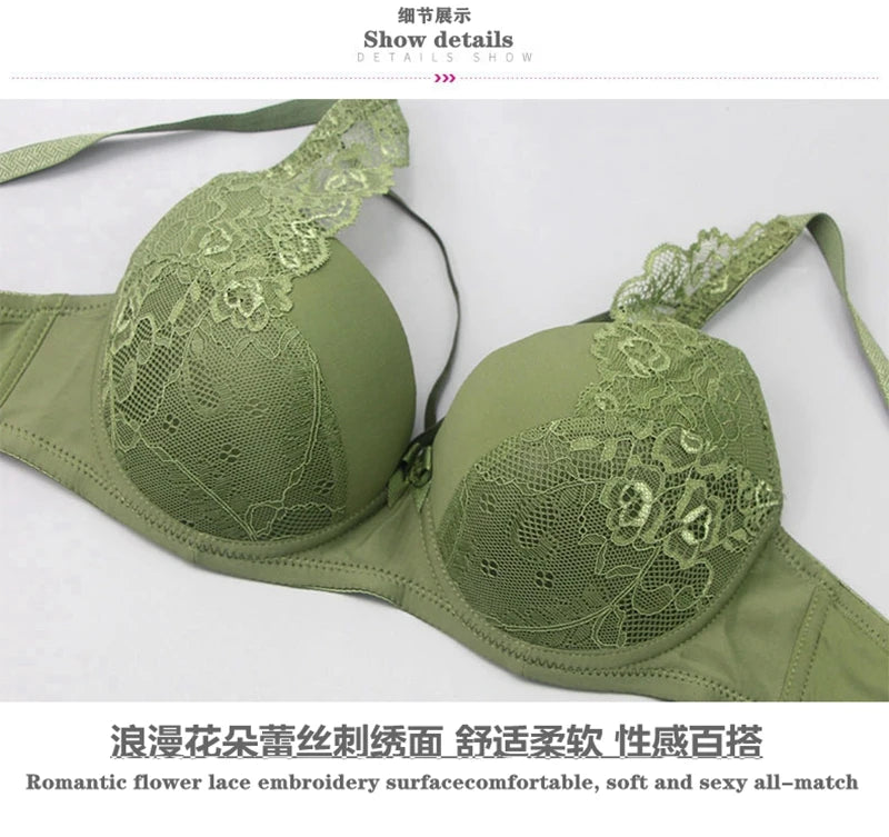 2021 New Sexy Women BCD Cup Bra Sets Lace Thong Hollow Out Underwear Panties Intimante Brief Female Girls Lingerie