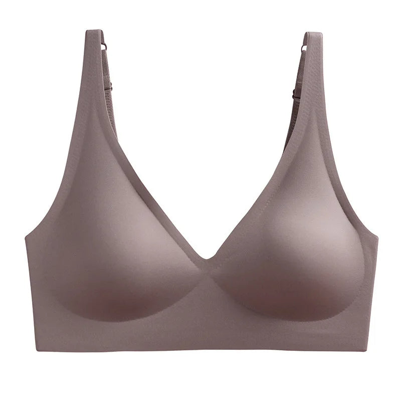 Push-Up Seamless Bras For Women Non-wire Brassiere V-neck Bralette Removable Pads Sports No Trace Underwear Sexy Lingerie S-3XL