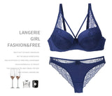2021 New Sexy Women BCD Cup Bra Sets Lace Thong Hollow Out Underwear Panties Intimante Brief Female Girls Lingerie