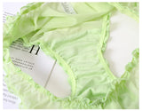 Meet'r Women Sexy Lace Lingerie Temptation Low-waist Panties Fruit Ins Embroidery Transparent Briefs Seamless Sweet Underwear