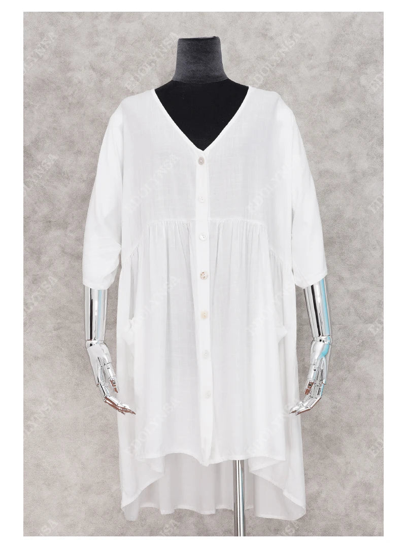 New Cover-ups 2023 Sexy V-neck Summer Beach Dress Tunic Women Casual Beachwear Swimsuit Cover Up Sarong Plage N771