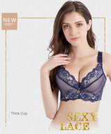FallSweet Push Up Padded Bras for Women Lace Plus Size Bra Add Two Cup Underwire Brassiere A B C Cup Sexy Female Lingerie