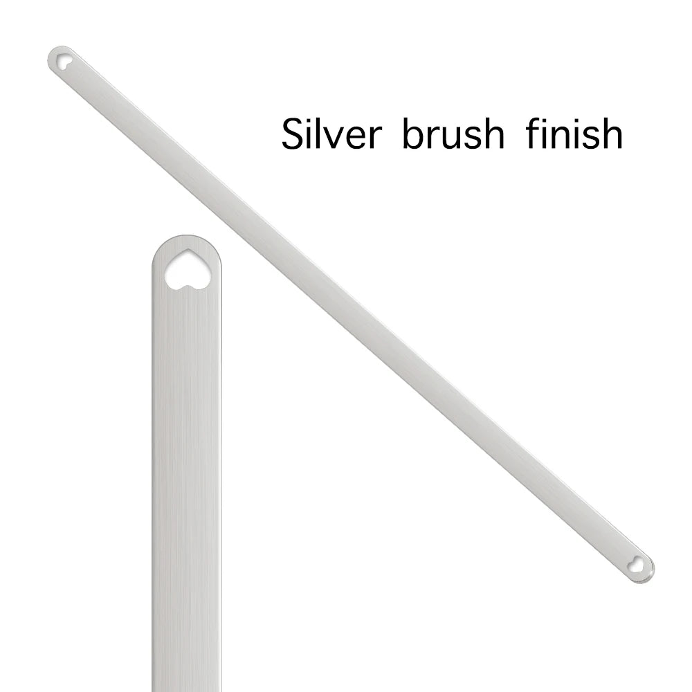 Charms Blank 304 Stainless Steel Cuff Bangle Plain Rod Bracelet Diy Laser Engraving Bracelet Jewelry Making Accessories