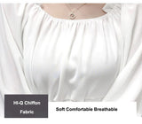 Youth Elegant Blouse Women Chiffon Fashion Blouse Off Shoulder White Shirt Ruffle Puff Sleeve Top Office wear 2022