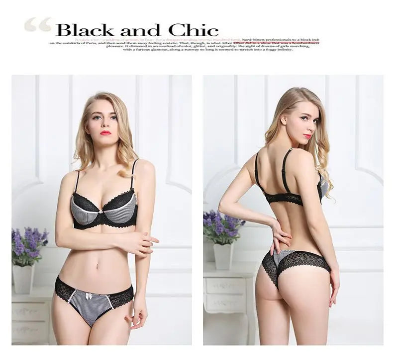 DaiNaFang Push Up Women Bras Set For Big Boops Sexy Lace Underwear Panties BCDE Cup Ladies Plus Size French Female Lingerie