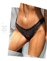 Meet'r Women Sexy Lace Lingerie Temptation Low-waist Panties Fruit Ins Embroidery Transparent Briefs Seamless Sweet Underwear