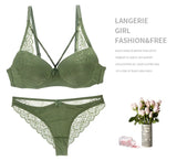 2021 New Sexy Women BCD Cup Bra Sets Lace Thong Hollow Out Underwear Panties Intimante Brief Female Girls Lingerie