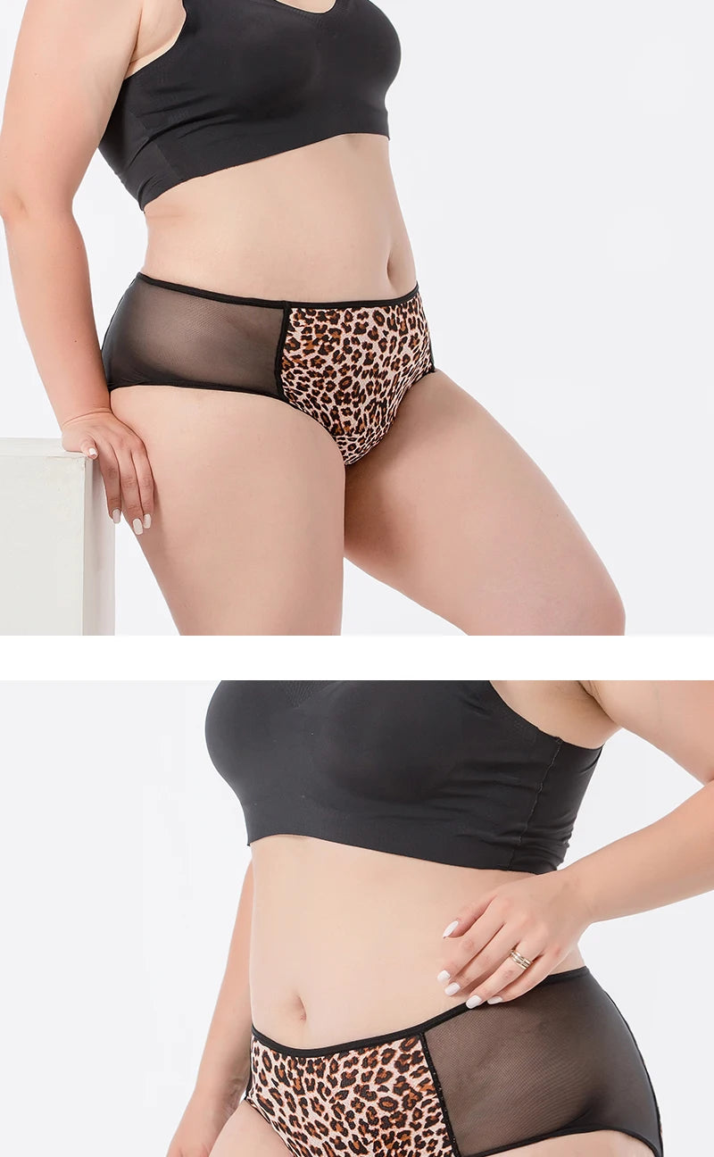 4-Layer Leakproof Menstrual Period Panties Fast Absorbent Underwear Sexy Lace Women Menstrual Briefs Plus Size Lingerie 5XL 6XL
