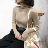 Turtleneck Sweater Womens 2026 Autumn Winter Tops Korean Slim Women Pullover Jumper Knitted Sweater Pull Femme Hiver Truien