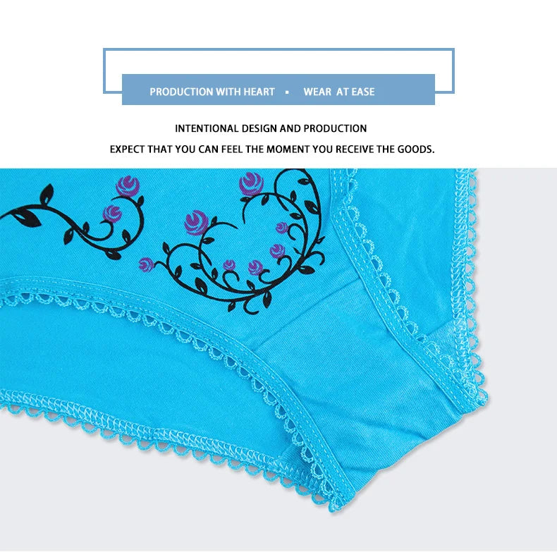 Women's cotton panties Girl Briefs Ms. cotton underwear bikini underwear sexy Ladies Briefs Free shipping 5 Pcs/set