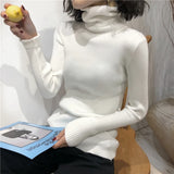 Turtleneck Sweater Womens 2026 Autumn Winter Tops Korean Slim Women Pullover Jumper Knitted Sweater Pull Femme Hiver Truien