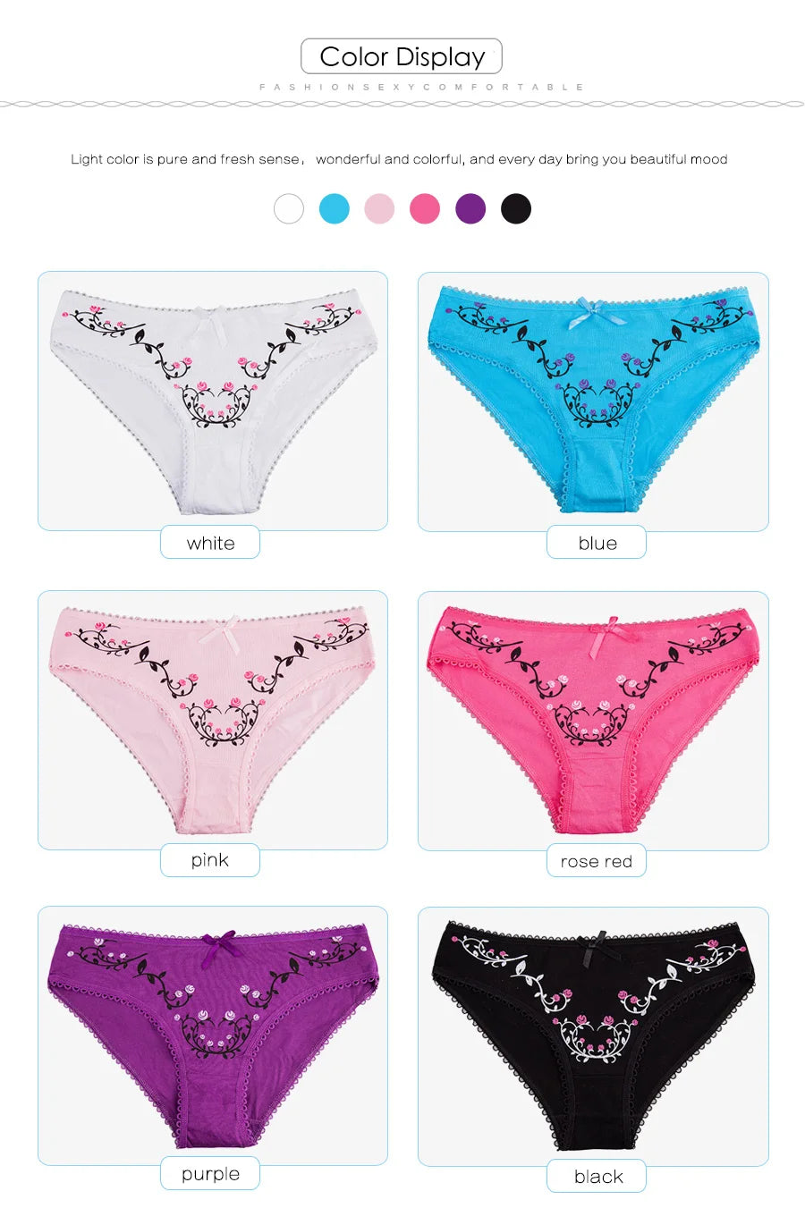 Women's cotton panties Girl Briefs Ms. cotton underwear bikini underwear sexy Ladies Briefs Free shipping 5 Pcs/set