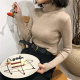 Turtleneck Sweater Womens 2026 Autumn Winter Tops Korean Slim Women Pullover Jumper Knitted Sweater Pull Femme Hiver Truien