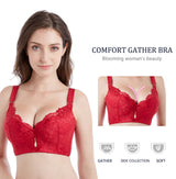 FallSweet Push Up Lace Bras for Women Sexy Plus Size Brassiere Comfort Underwear Female Wide Straps on the Back Sutian Feminino
