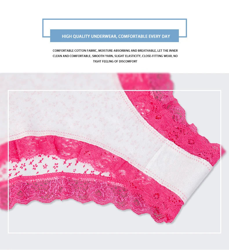 Women's cotton panties Girl Briefs Ms. cotton underwear bikini underwear sexy Ladies Briefs Free shipping 5 Pcs/set