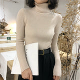 Turtleneck Sweater Womens 2026 Autumn Winter Tops Korean Slim Women Pullover Jumper Knitted Sweater Pull Femme Hiver Truien