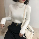 Turtleneck Sweater Womens 2026 Autumn Winter Tops Korean Slim Women Pullover Jumper Knitted Sweater Pull Femme Hiver Truien