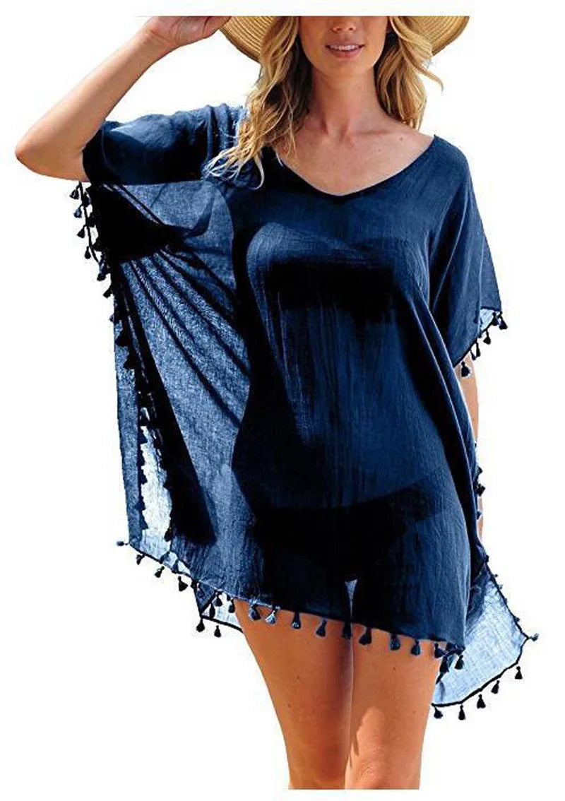 Women Beach Cover Up Lace Hollow Crochet Swimsuit Beach Dress Women 2025 Summer Cover-Ups Bathing Suit Ladies Beach Wear Tunic