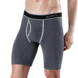BONITOS Men Boxer Long Leg Boxer Men Underwear Men Underpants Erkek Natural Cotton Sexy Boxer Shorts Top Brand Underwear Soft