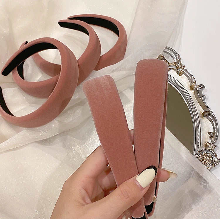 Winter Thick Headbands for Women Velvet Sponge Hairband Girls Wide Hair Bezel  Elasticity Padded Headwear Hair Accessories