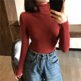Turtleneck Sweater Womens 2026 Autumn Winter Tops Korean Slim Women Pullover Jumper Knitted Sweater Pull Femme Hiver Truien