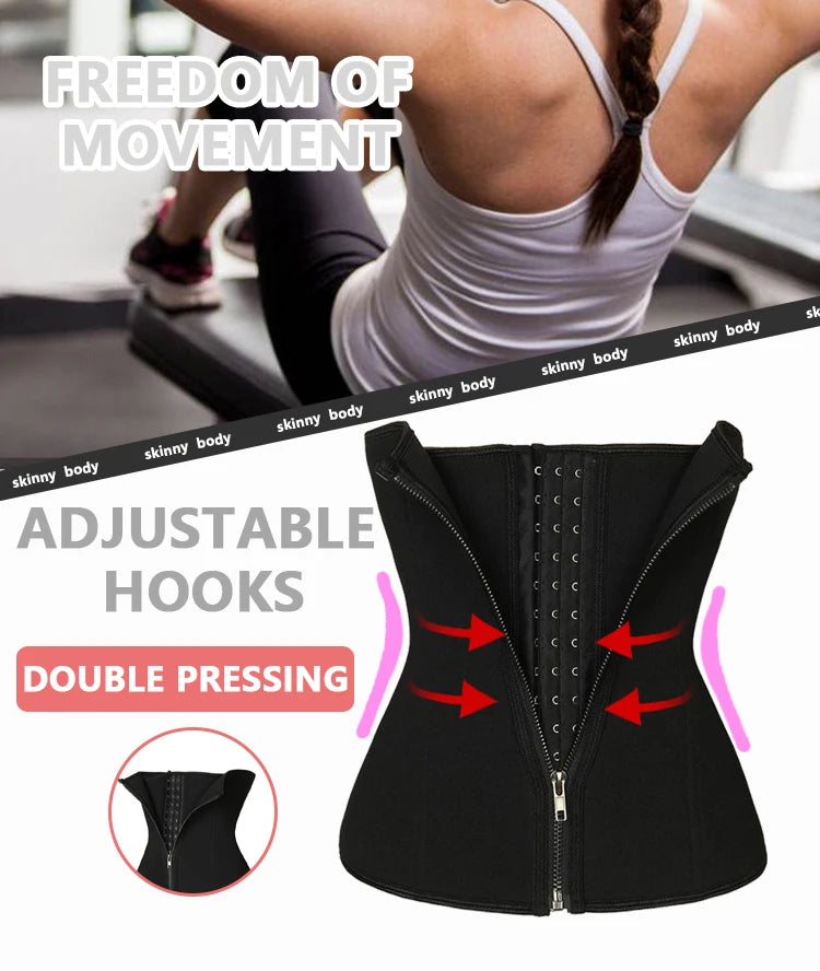 Women Tummy Control Waist Slimming Belt Weight Loss Waist Trainer Body Shaper Corset Belly Sheath Tummy Trimmer Cincher Sports