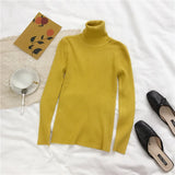 Turtleneck Sweater Womens 2026 Autumn Winter Tops Korean Slim Women Pullover Jumper Knitted Sweater Pull Femme Hiver Truien