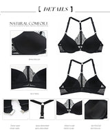 New Fashion Bralette Sexy Lingerie Seamless Push Up Bra Sets Front Closure Candy Color Underwear Women Small Size Brassiere