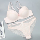 2021 New Sexy Women BCD Cup Bra Sets Lace Thong Hollow Out Underwear Panties Intimante Brief Female Girls Lingerie