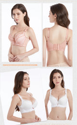 FallSweet Push Up Padded Bras for Women Lace Plus Size Bra Add Two Cup Underwire Brassiere A B C Cup Sexy Female Lingerie
