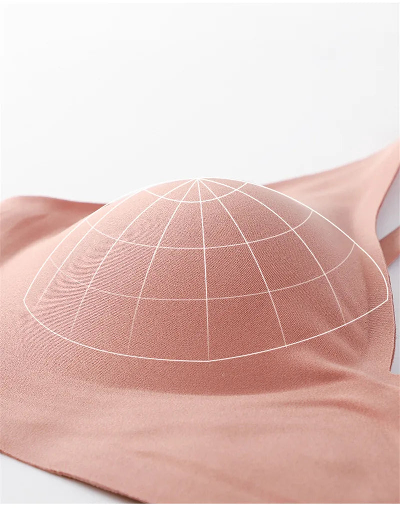 FINETOO Soft Wireless Bra Women Deep V Bras Sexy Bralette Padded Bra S-XL Female Seamless Underwear Comfortable Ladies Lingerie