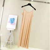 Spring Summer 2026 Woman Tank Dress Casual Modal Sexy Camisole Elastic Female Home Beach Dresses O-Neck Camis Sexy Dress