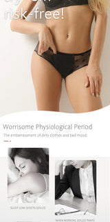 4-Layer Leakproof Menstrual Period Panties Fast Absorbent Underwear Sexy Lace Women Menstrual Briefs Plus Size Lingerie 5XL 6XL