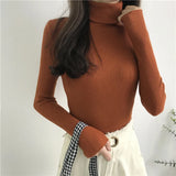 Turtleneck Sweater Womens 2026 Autumn Winter Tops Korean Slim Women Pullover Jumper Knitted Sweater Pull Femme Hiver Truien