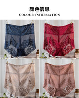 Women Lace High Waist Panties Sexy Mesh Girdle Waist Underwear Quality Plus Size Butt Lifter Knickers Tummy Slim Control Briefs
