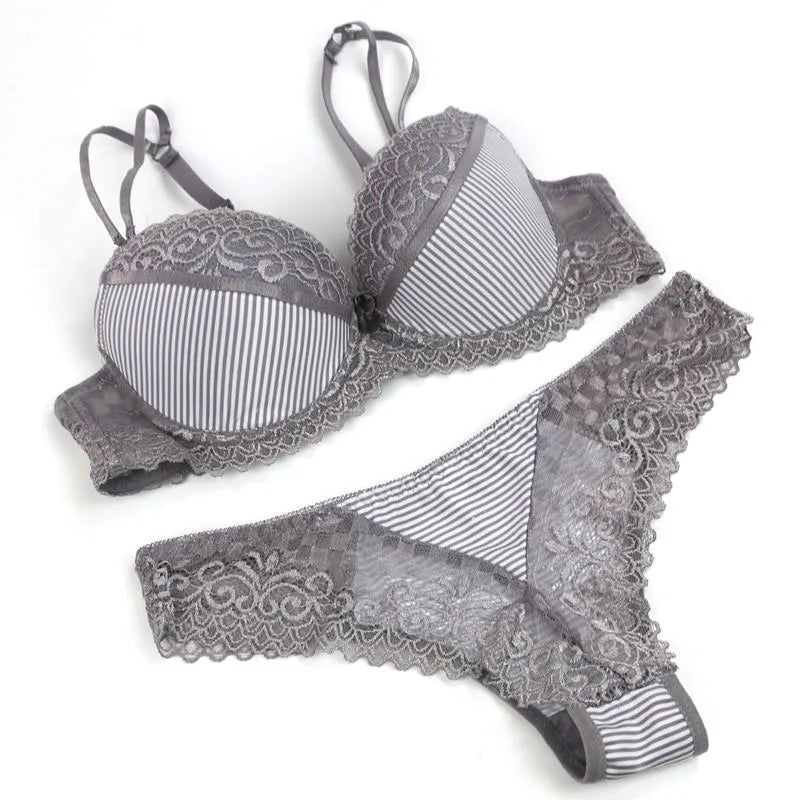 DaiNaFang Push Up Women Bras Set For Big Boops Sexy Lace Underwear Panties BCDE Cup Ladies Plus Size French Female Lingerie